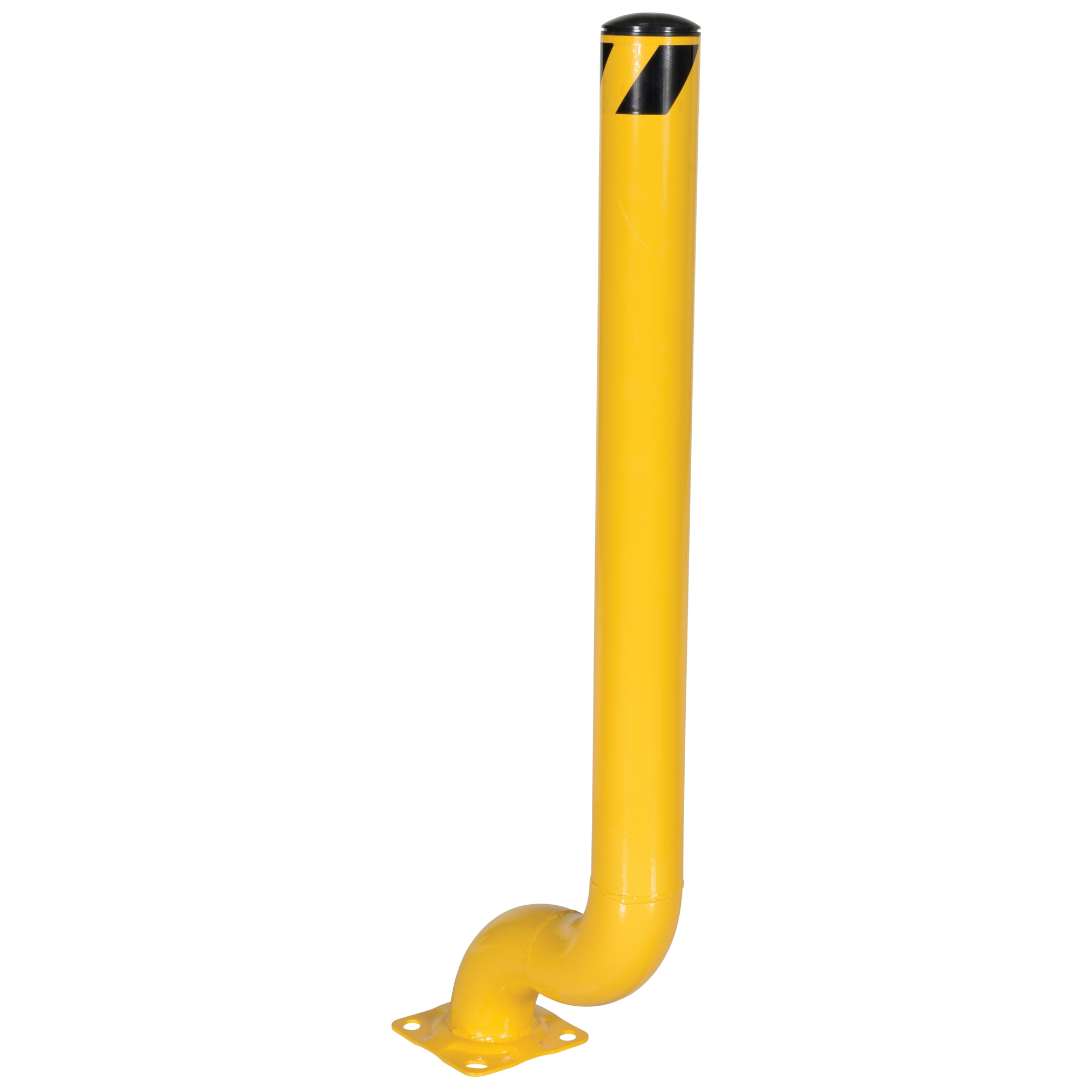 Vestil Steel Offset Bollard 18-3/8 In. x 8 In. x 54-1/8 In. Yellow